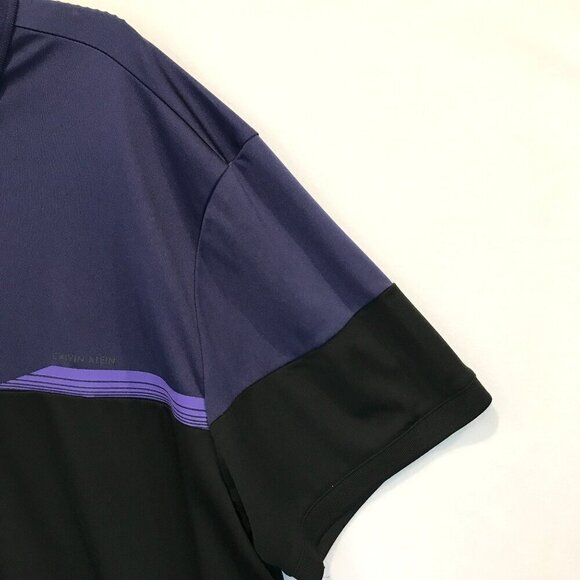 Calvin Klein Performance Men's 3-Snap Golf Polo Shirt Size XXL Colorblock Active - Picture 4 of 12